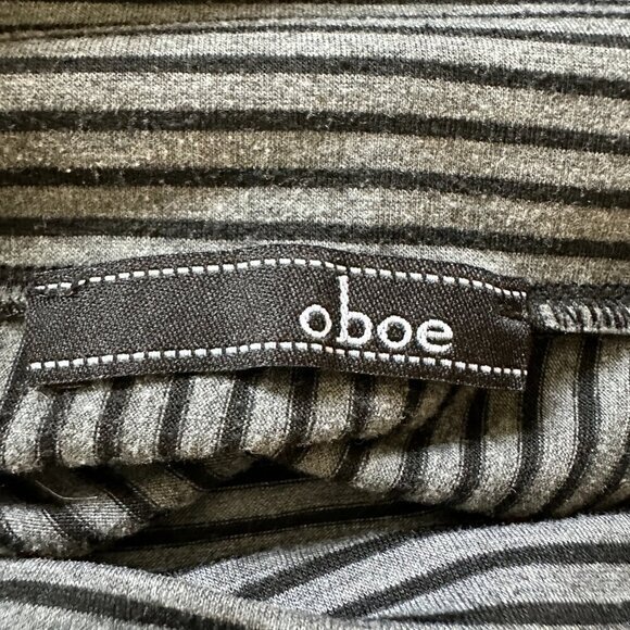 Oboe Long Black & Gray Striped Skirt ‎  Size Small - Picture 3 of 7